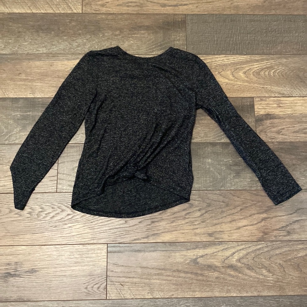 Gap kids black longsleeve with bow tie at bottom, size L (10) (kids sizing)